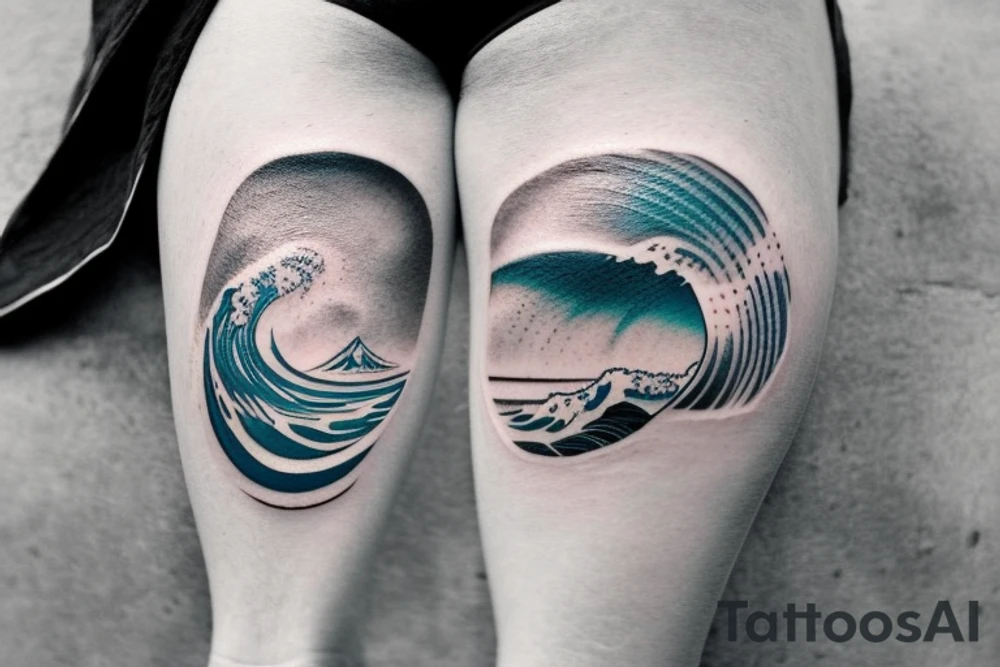A small wave tattoo with a surfboard resting on top of it is a classic design that represents the fun and adventurous spirit of surfing. This design can symbolize the shared love of the ocean and surfing that you and your brothers share. It can also serve as a reminder of the times you spent together riding the waves and enjoying the beach. tattoo idea
