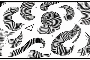 an extemely minimalistic wave with as little lines as possible no bigger than 3 centimeters tattoo idea