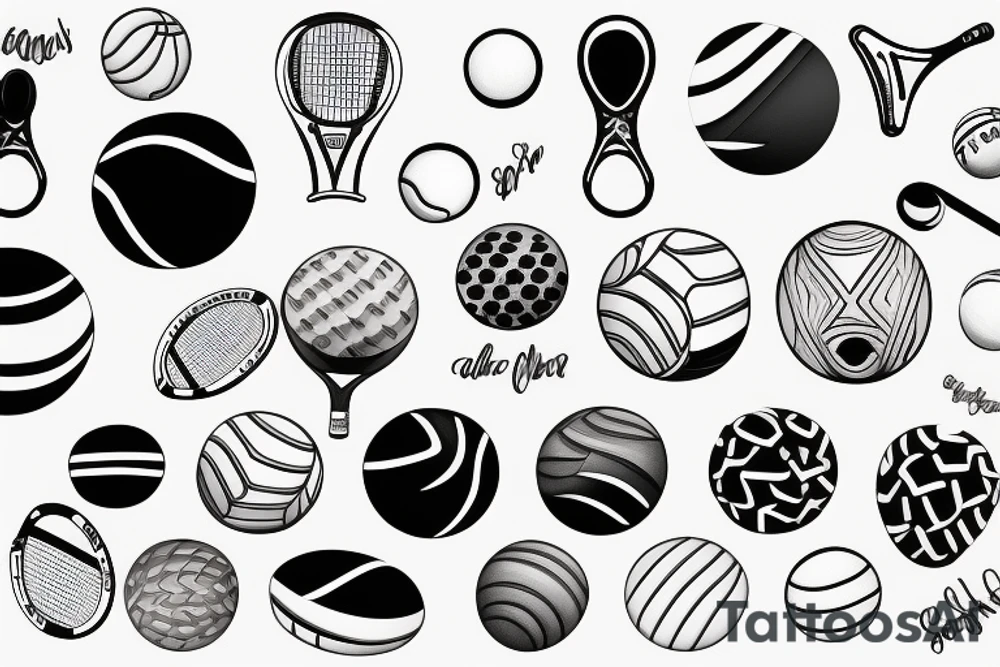 Tennisball tattoo idea