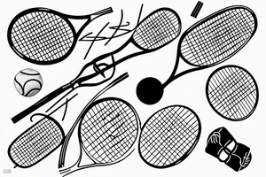 Tennisball racket tattoo idea
