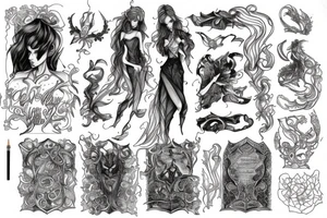 book stack, fae, ACOTAR, TOG, tattoo idea