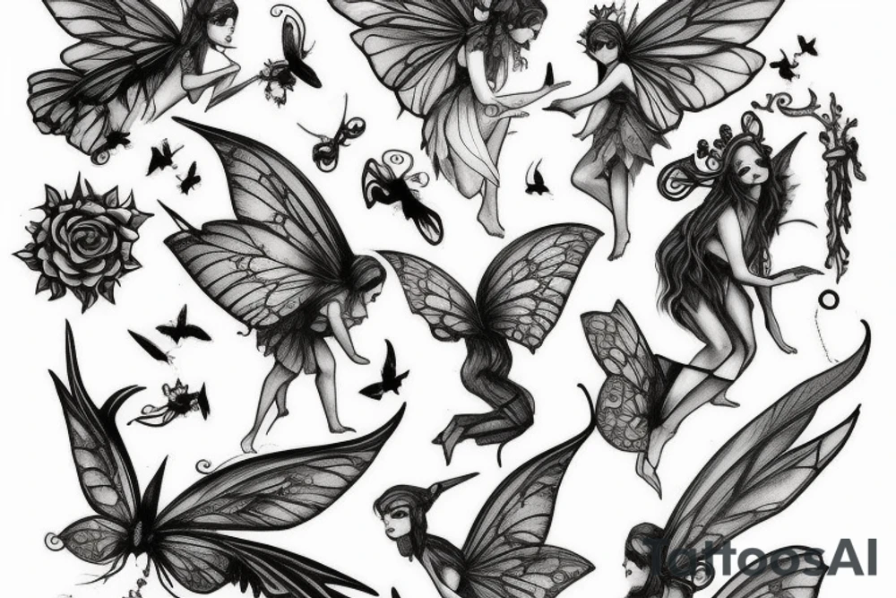 faeries, books tattoo idea