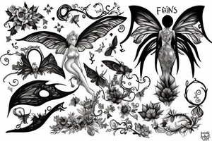 faeries, books, magic tattoo idea