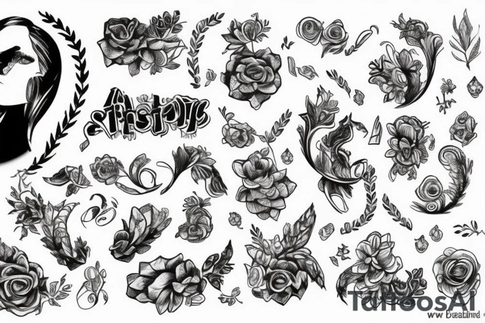 Рукав блэкворк tattoo idea