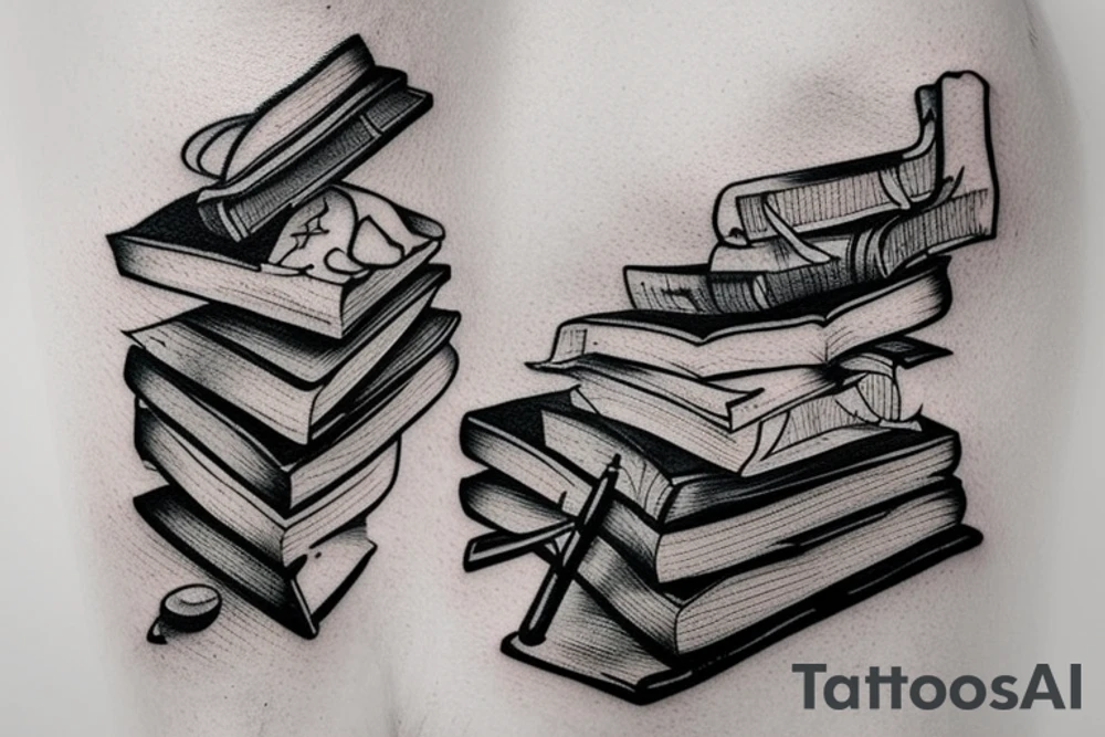 bookish tattoo idea