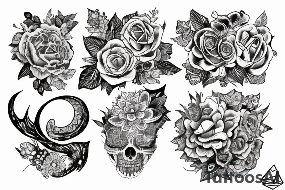 Чёрный фон tattoo idea