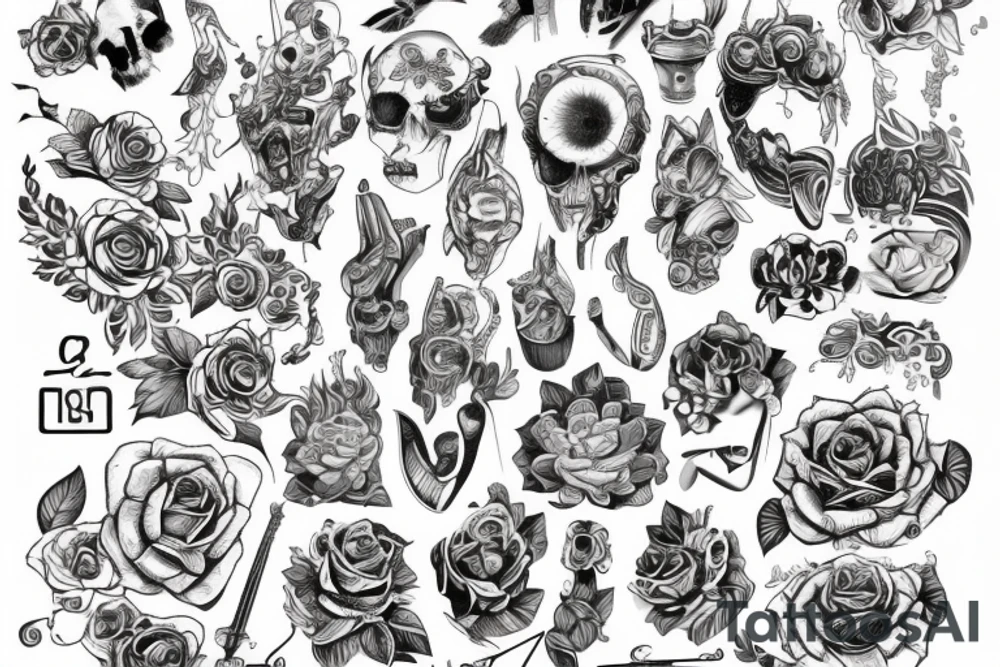 Чёрный фон tattoo idea
