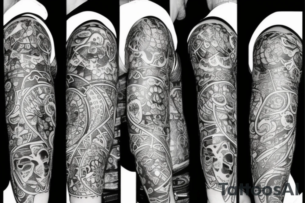 Рукав цветы tattoo idea