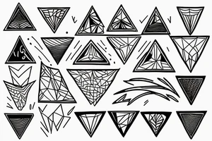elemental triangles  line work tattoo idea