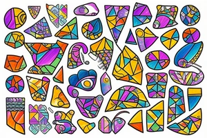 Mosaic tattoo idea