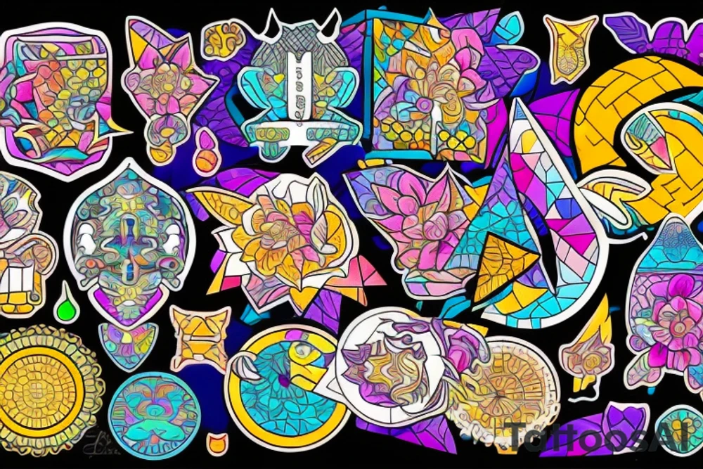 Mosaic tattoo idea