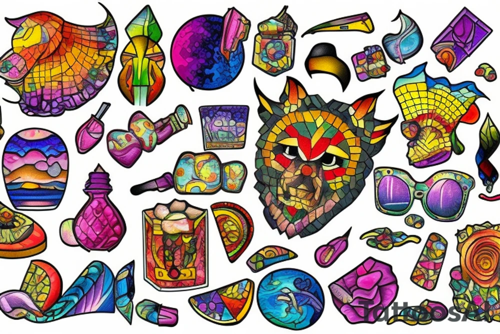 Mosaic tattoo idea