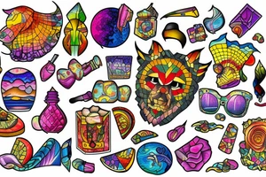 Mosaic tattoo idea