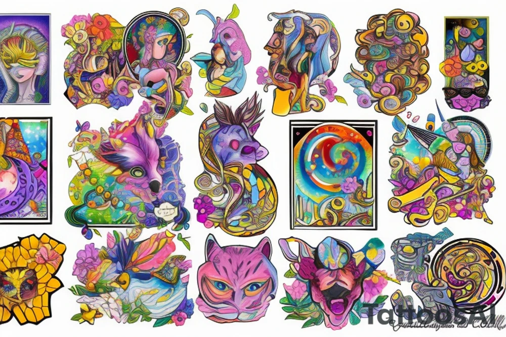 Mosaic tattoo idea