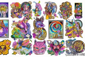 Mosaic tattoo idea