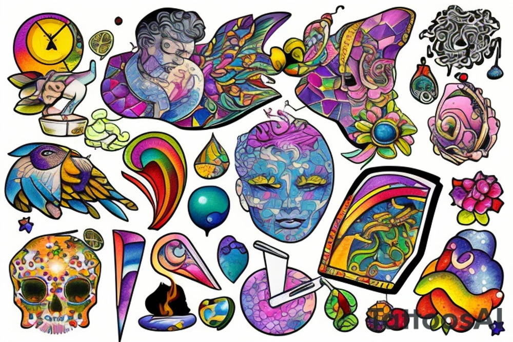 Mosaic tattoo idea