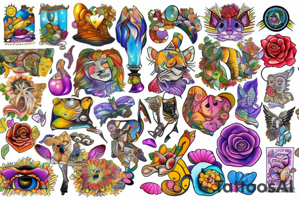 Mosaic tattoo idea
