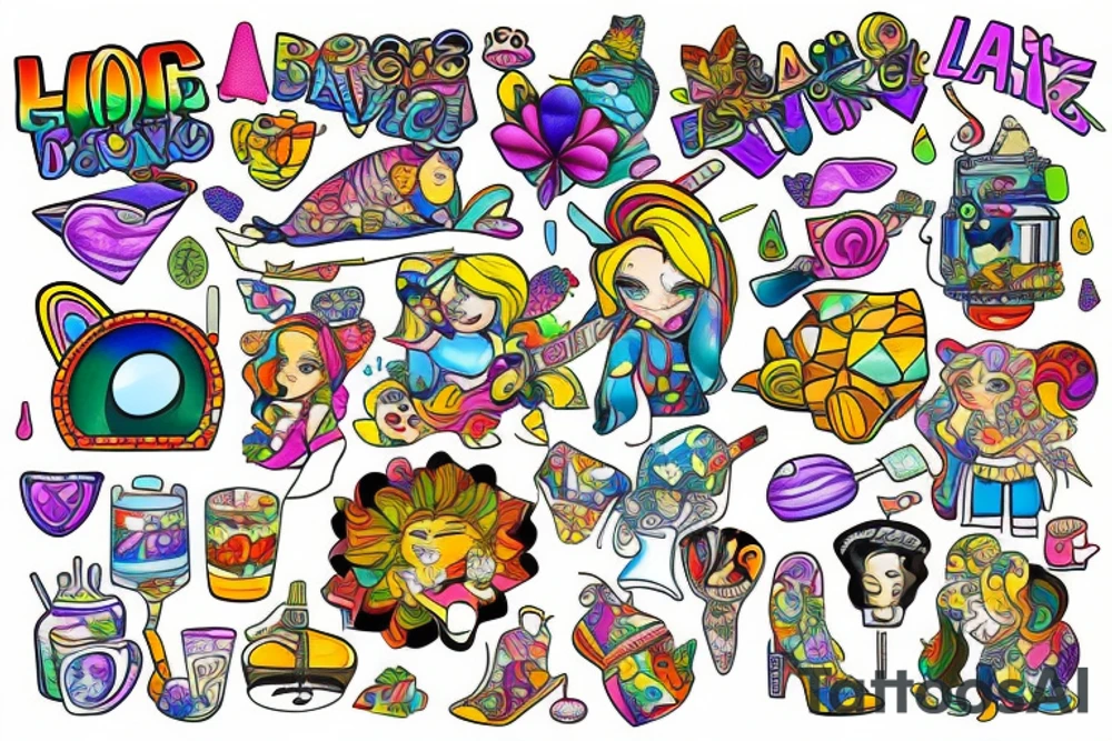 Mosaic tattoo idea