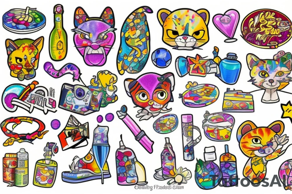 Mosaic tattoo idea