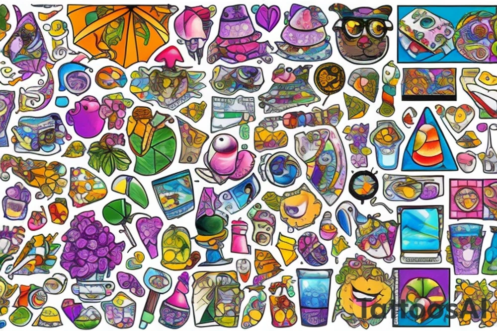 Mosaic tattoo idea