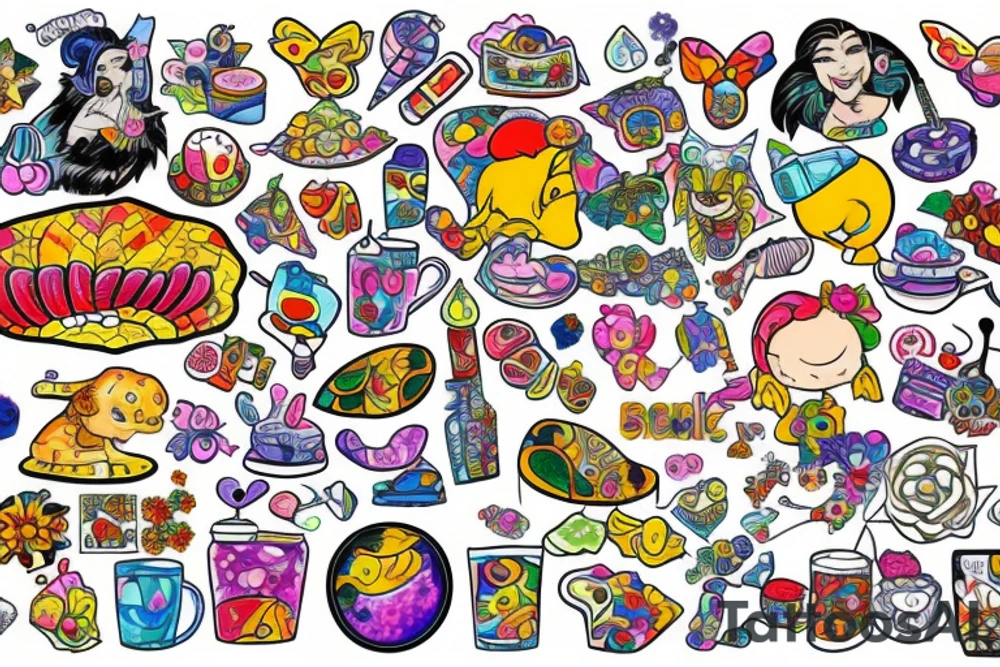 Mosaic tattoo idea