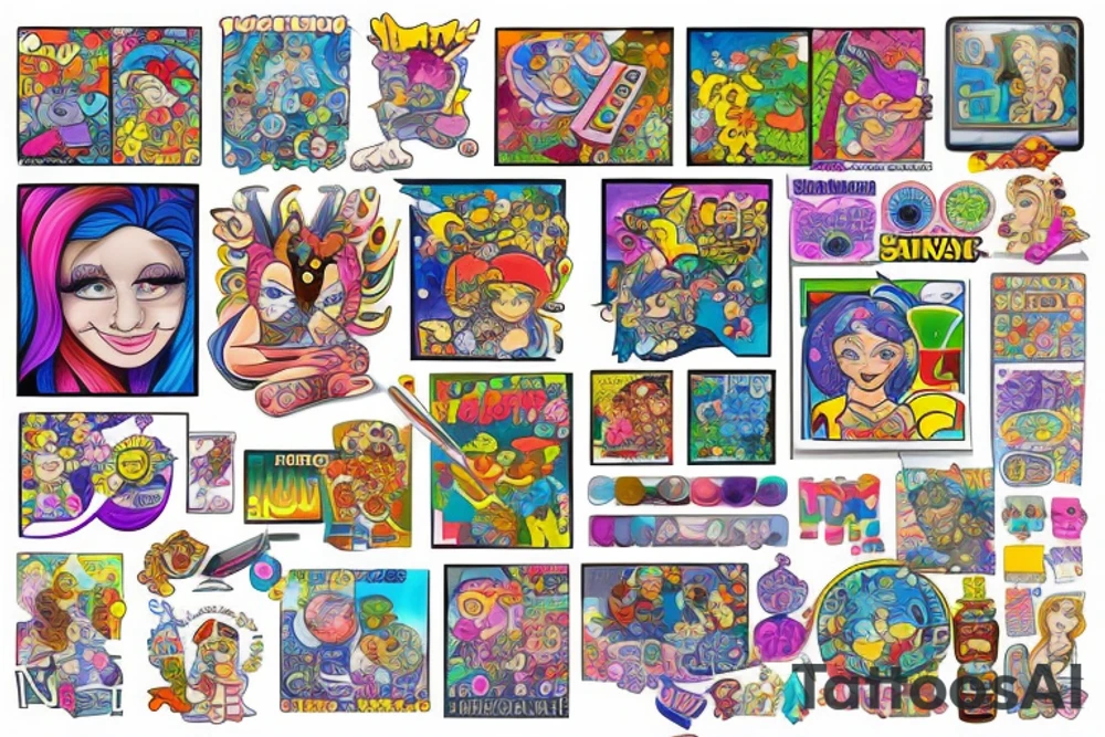 Mosaic tattoo idea