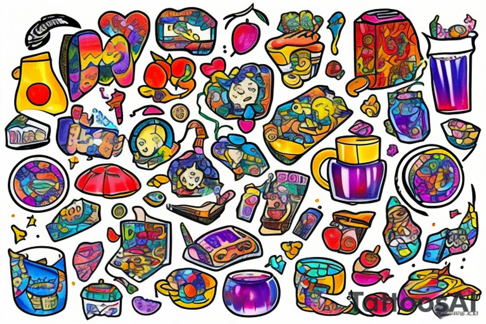 Mosaic tattoo idea