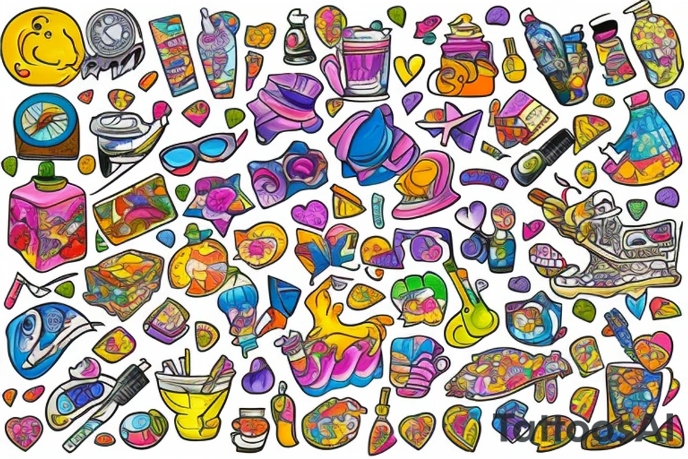 Mosaic tattoo idea