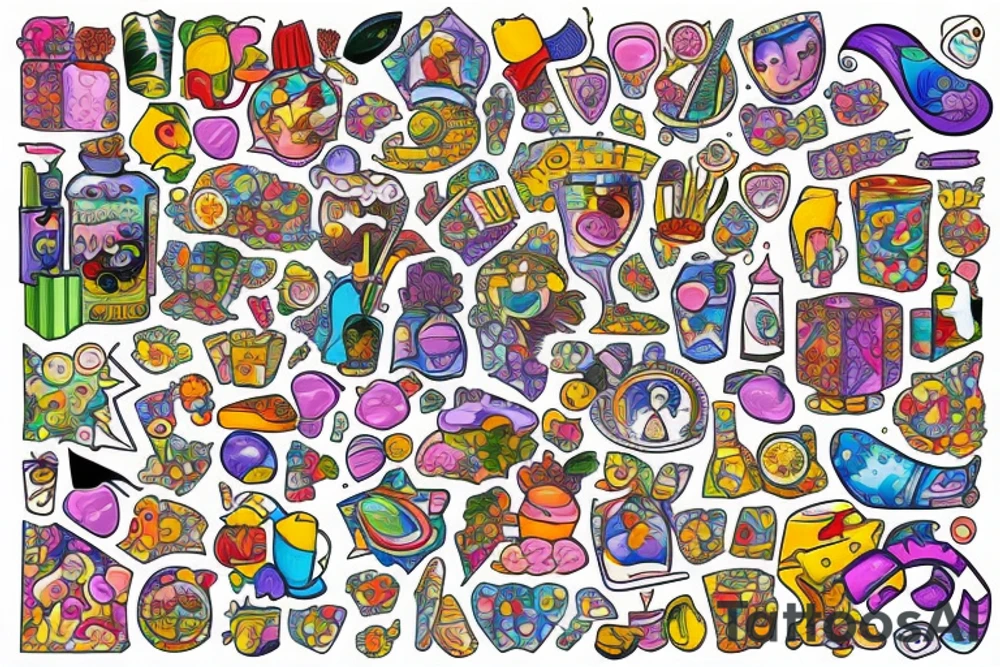 Mosaic tattoo idea
