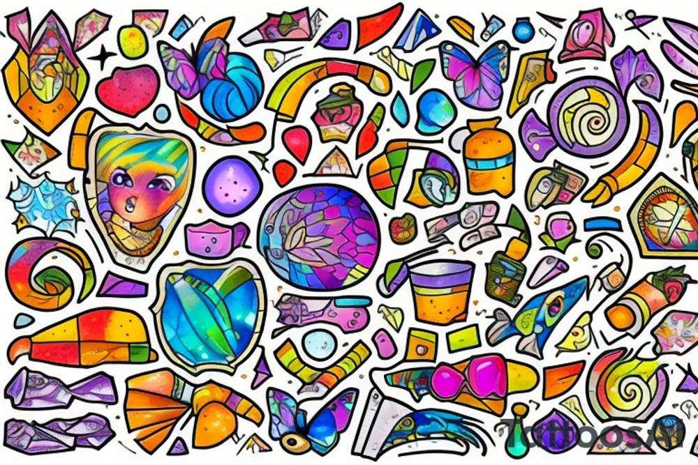 Mosaic tattoo idea
