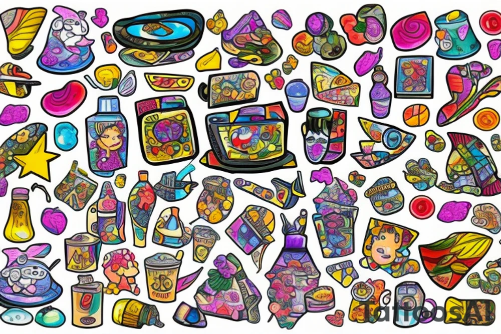 Mosaic tattoo idea