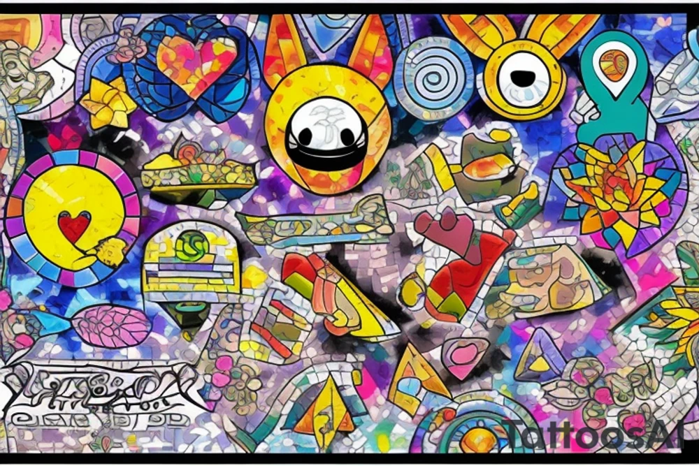 Mosaic tattoo idea