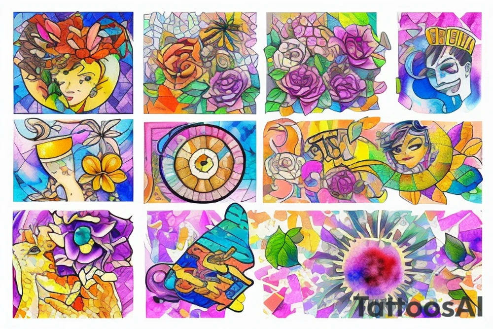 Mosaic tattoo idea
