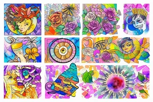 Mosaic tattoo idea