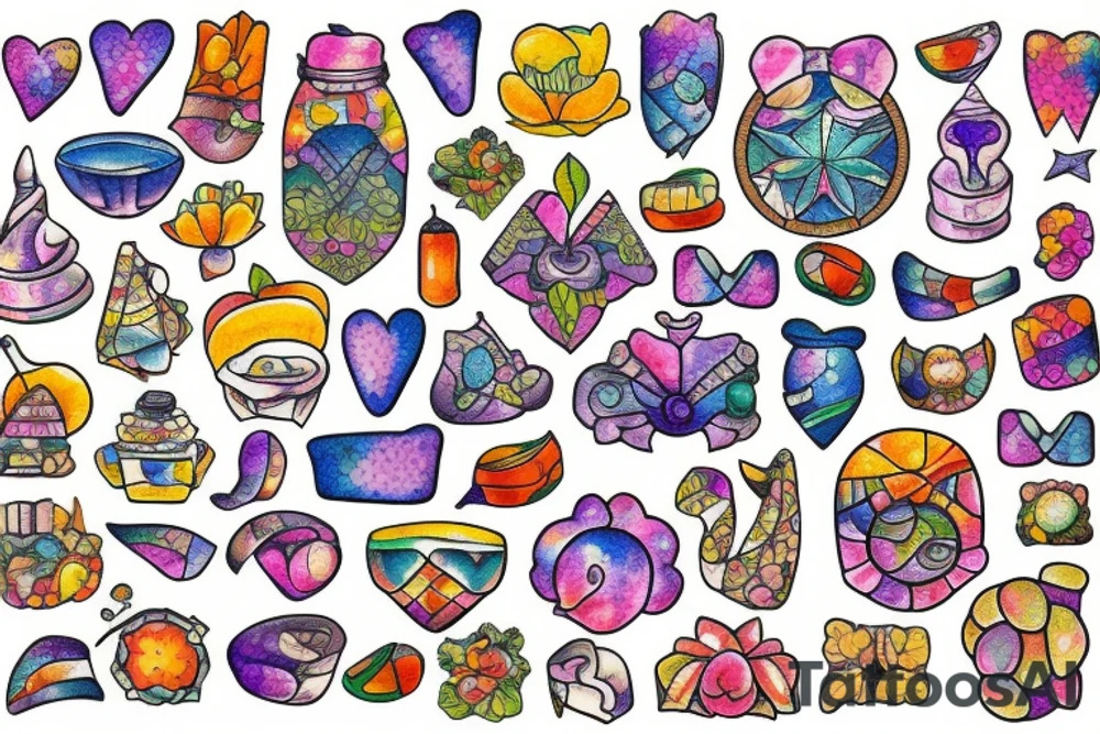 Mosaic tattoo idea