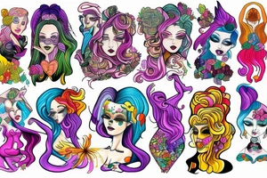 Female figure tattoo idea
