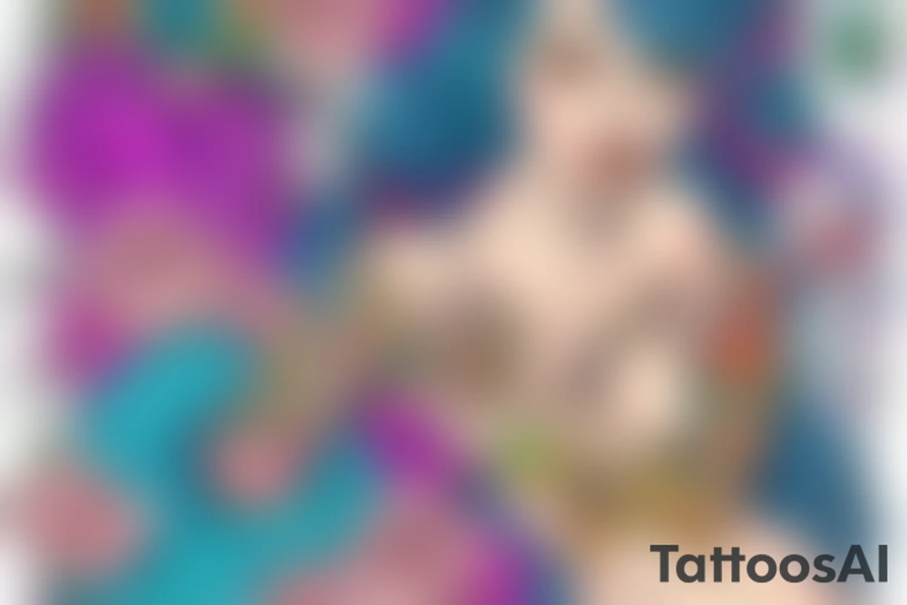 Female figure tattoo idea