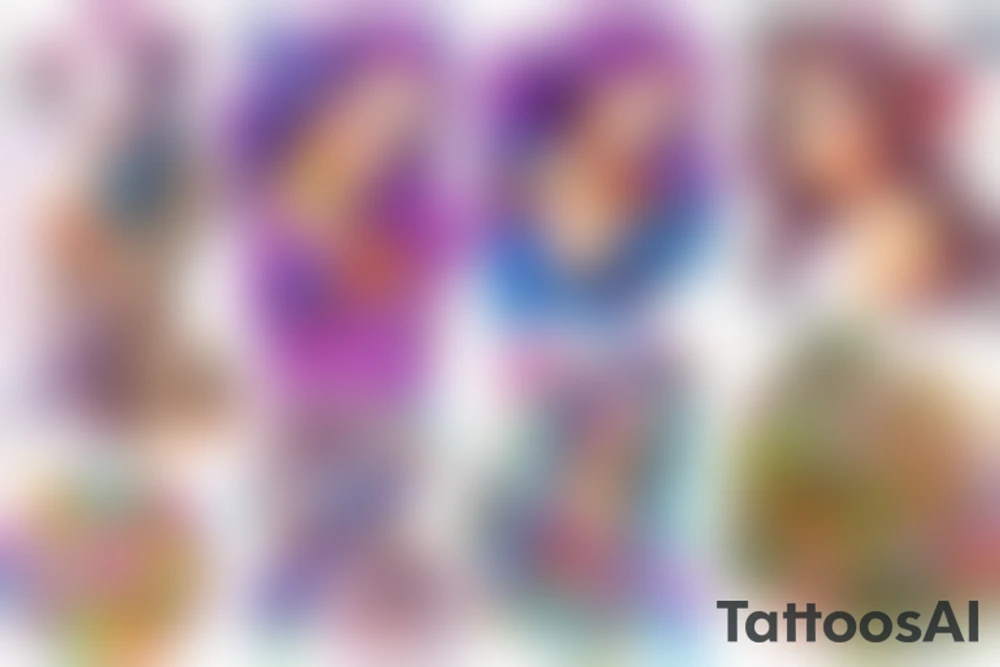 Female figure tattoo idea