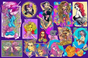 Female figure tattoo idea