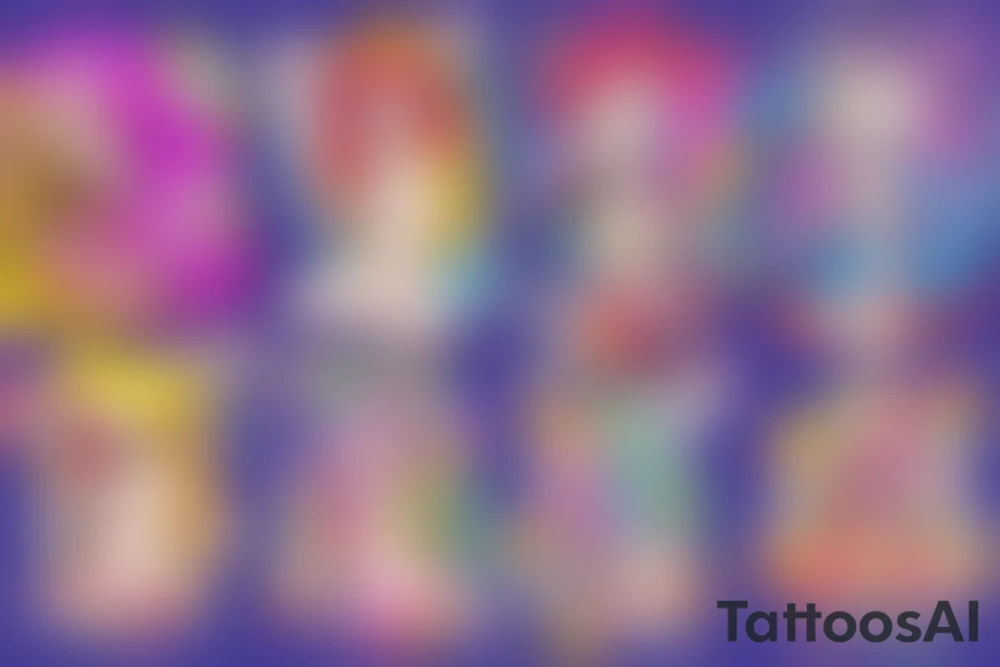 Female figure tattoo idea