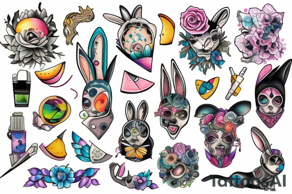 Ledamoneterbunny tattoo idea