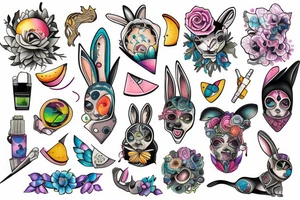 Ledamoneterbunny tattoo idea