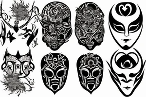 Intense Hanya Mask tattoo idea