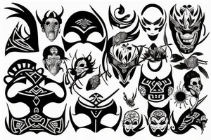 Intense Hanya Mask tattoo idea