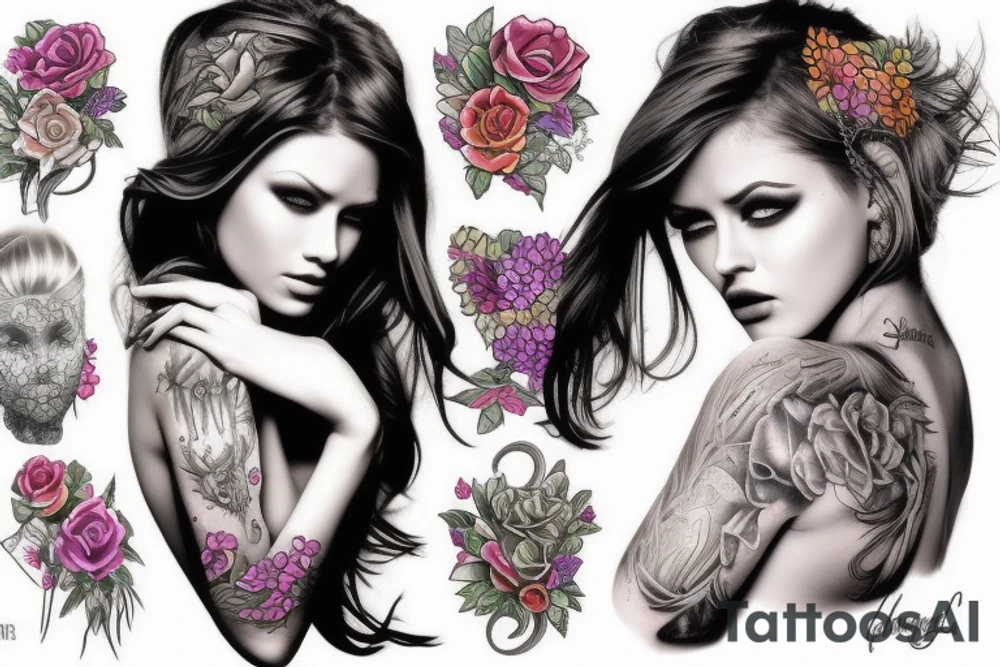 Female form tattoo idea