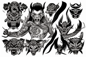 yakuza demon woman tattoo idea