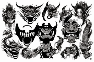 yakuza demon woman tattoo idea