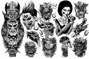 yakuza demon woman tattoo idea