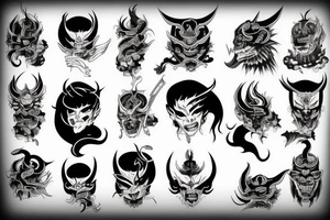 yakuza demon woman tattoo idea