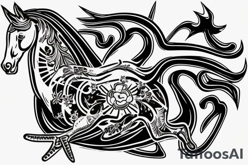 1960’s Mustang on my chest tattoo idea